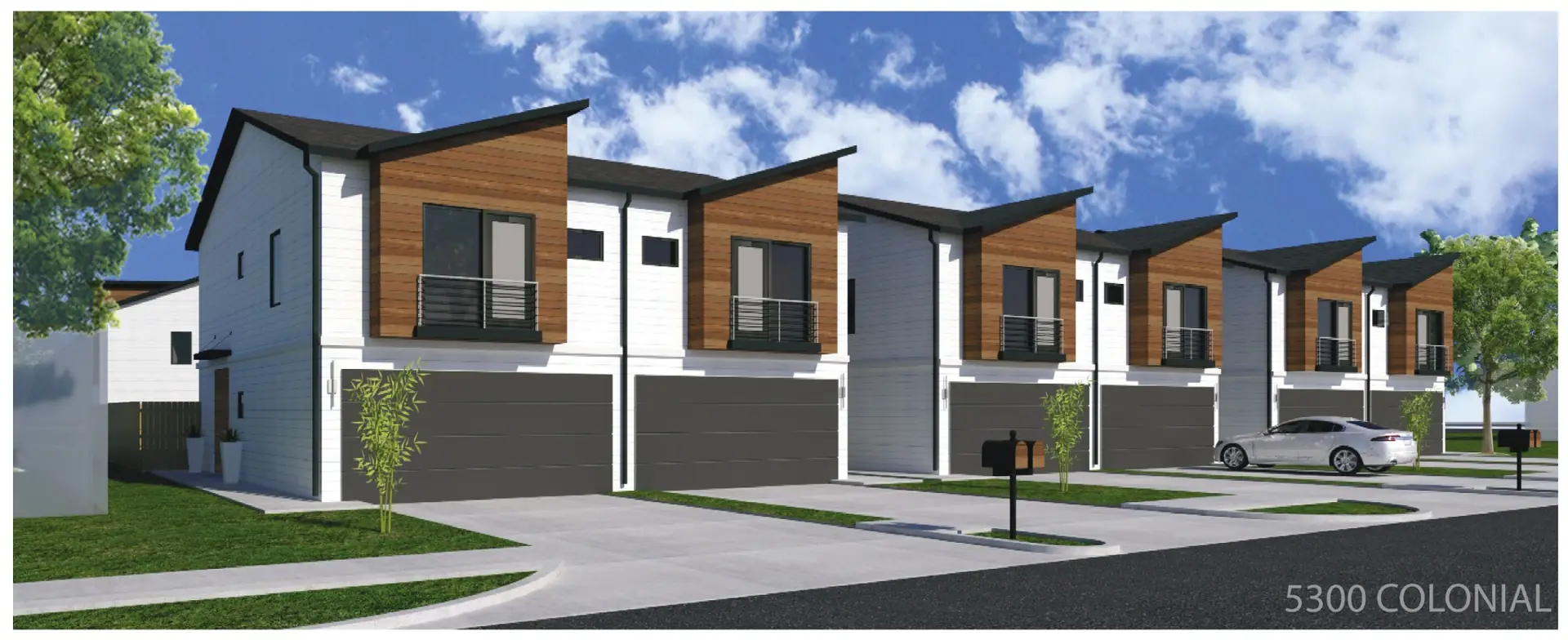 Colonial townhomes — rendering
