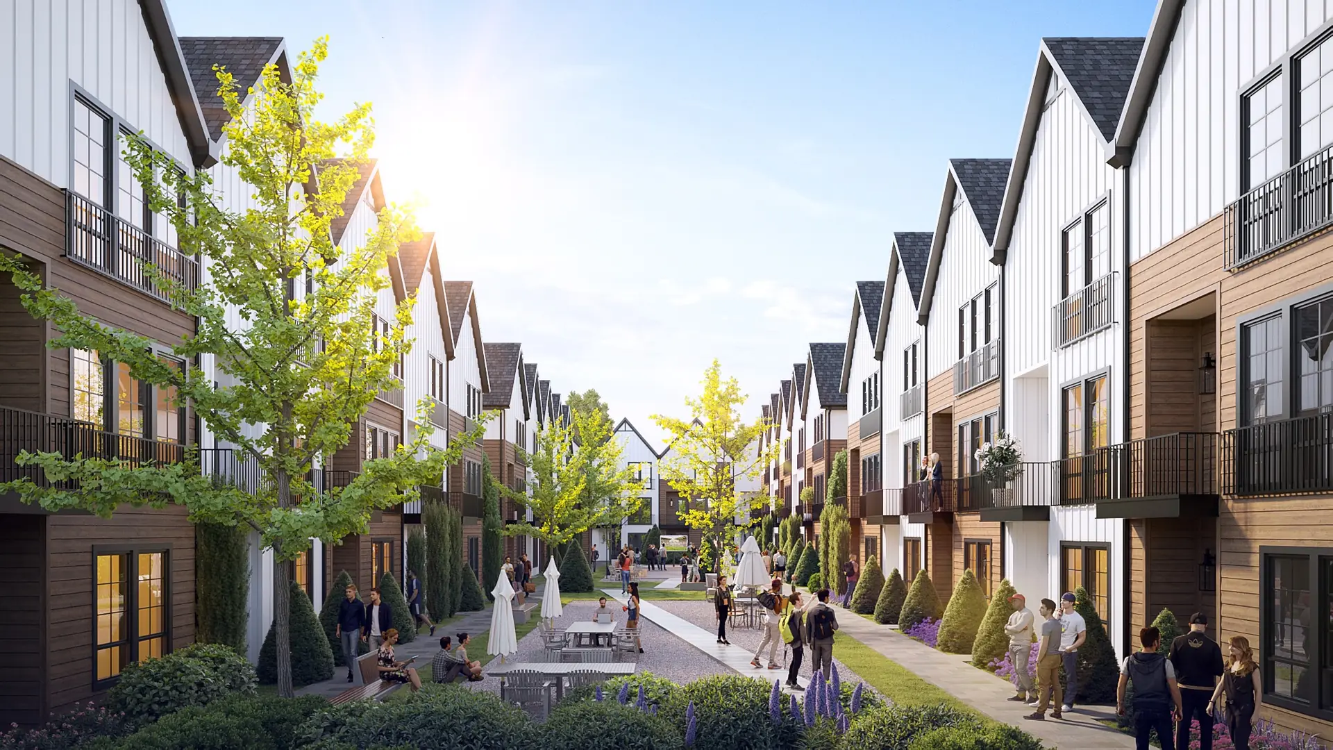 Trailblazer Village — townhome courtyard